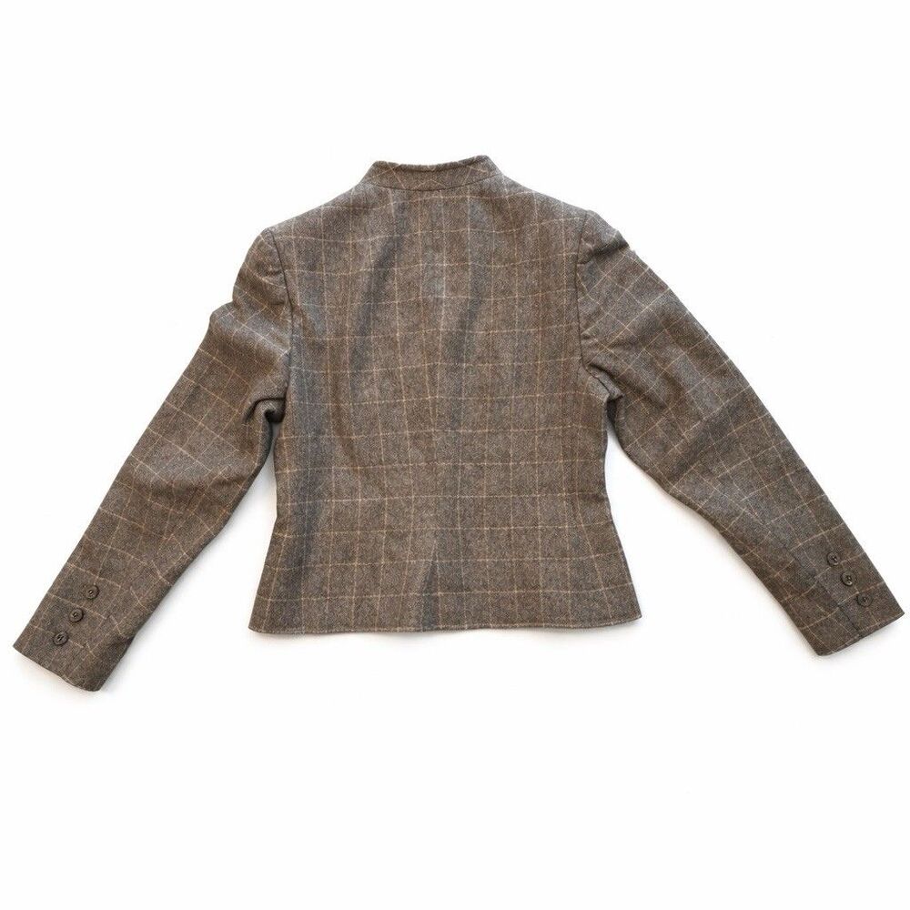 Vintage Derek Rayne Ltd Windowpane Wool Blazer Jacket Women’s Size 6 USA - Picture 3 of 7
